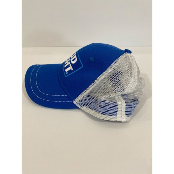 Men's Bud Light Blue & White Mesh Trucker Snapback Hat Adjustable Beer Logo Cap - Picture 4 of 7
